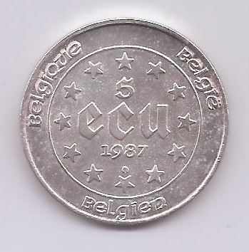 BELGICA DEL AÑO 1987 DE 5 ECUS